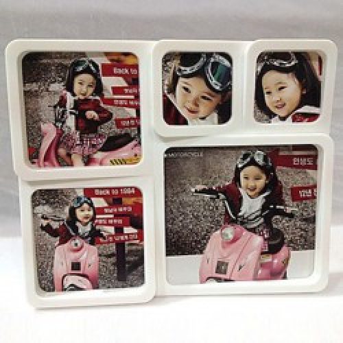 Ensemble de cadres photos style moderne en plastique blanc