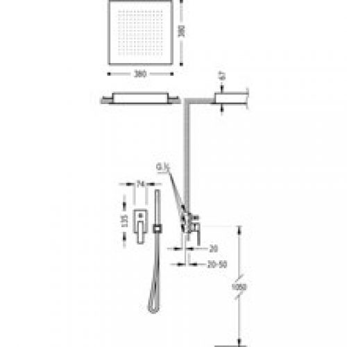 Ensemble de douche 2 voies RT TRES SLIM