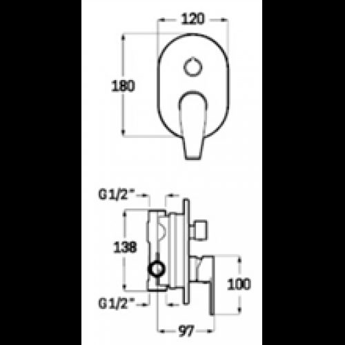 Ensemble de douche au toit Arvet SEVEN
