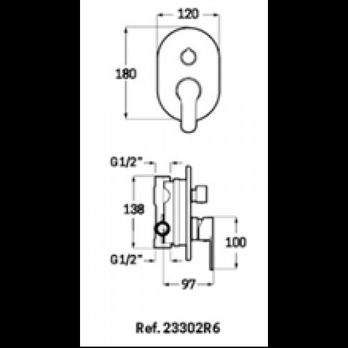 Ensemble de douche au toit Omnia SEVEN