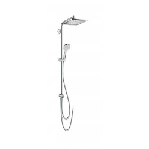Ensemble de douche chromé sans robinetterie – tête carrée 24×24 cm – Crometta Reno E240- HANSGROHE