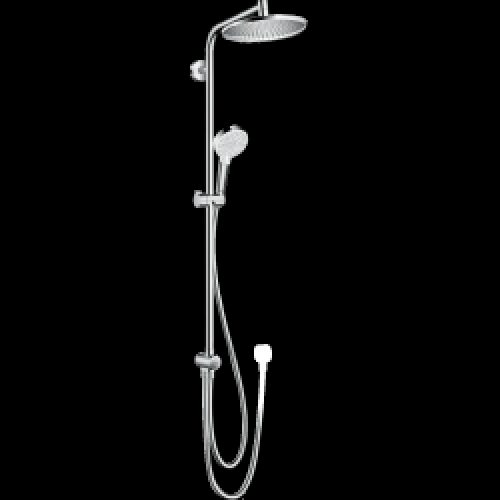 Ensemble de douche chromé sans robinetterie – tête ronde diam. 24 cm – Crometta S Reno EcoSmart 240 – HANSGROHE
