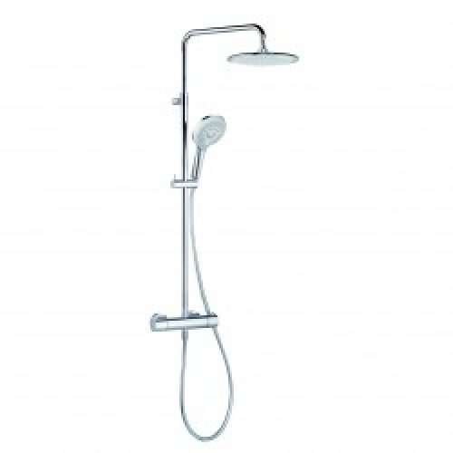 Ensemble de douche chromé – thermostatique corps froid – Freshline – KLUDI