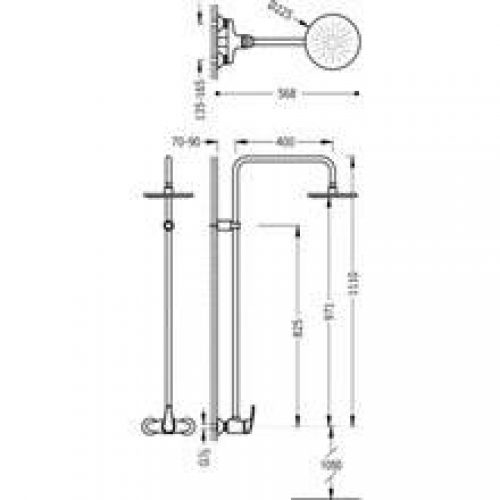 Ensemble de douche de jardin TRES