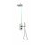 Ensemble de douche encastrable Hydrotube- thermostatique – tête 20×20 cm – Novara – SARODIS