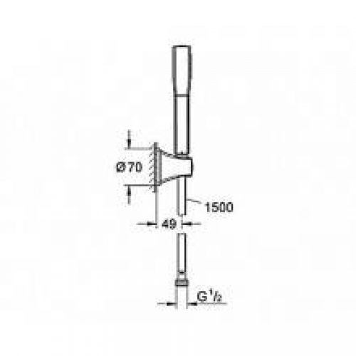 Ensemble de douche et support mural Grohe…