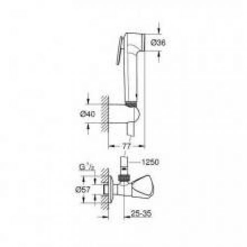 Ensemble de douche Grohe Tempesta Trigger Spray 30