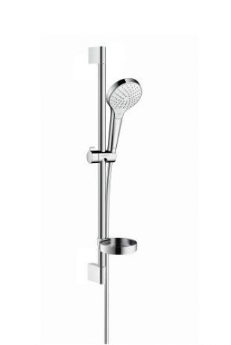 Ensemble de Douche Hansgrohe Croma Select Vario 3jets avec Barre de Douche 650mm et porte savon Blan