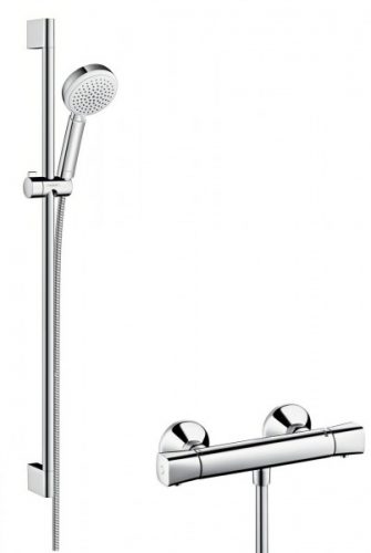 Ensemble de Douche Hansgrohe Crometta 100 4 jets Blanc/Or