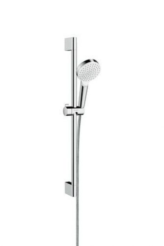 Ensemble de Douche Hansgrohe Crometta 1jet avec Barre de Douche 650mm Blanc/Chromé