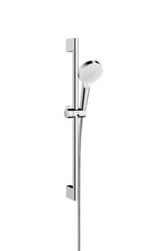 Ensemble de Douche Hansgrohe Crometta Vario EcoSmart 2 Jets avec Barre de Douche 650mm Blanc/Chromé