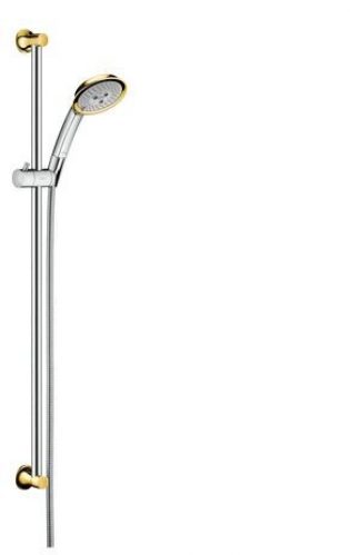 Ensemble de Douche Hansgrohe Raindance 100 3jet avec barre de douche Chromé/Or