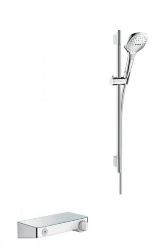 Ensemble de Douche Hansgrohe Raindance 3 jets Blanc/Or 27026400