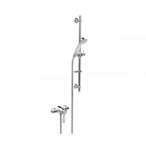 Ensemble de Douche Heritage Ryde avec Mitigeur Mural 636x115x155mm Vintage Gold