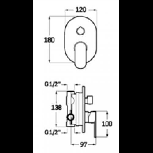 Ensemble de douche mural Legend SEVEN