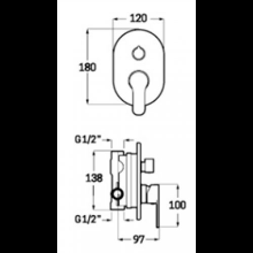 Ensemble de douche mural Omnia SEVEN