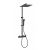 Ensemble de douche noir – mitigeur mécanique – tête inox 30 x 30 cm – Tomah – AZZURO