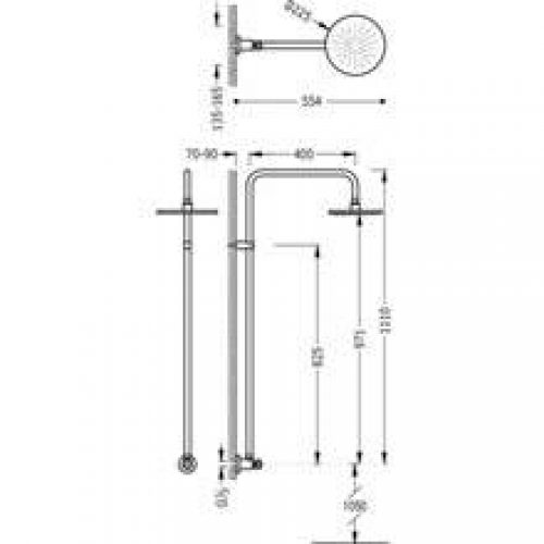 Ensemble de douche temporisée de jardin TRES