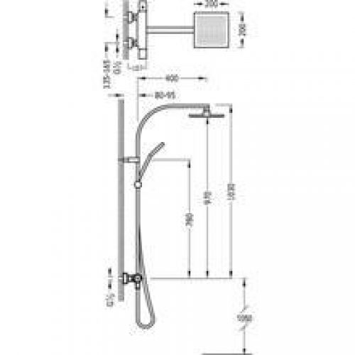 Ensemble de douche thermostatique ECO FLAT Tres