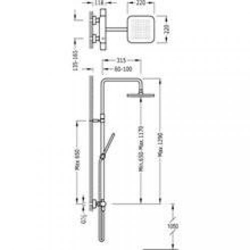Ensemble de douche thermostatique ECO LOFT Tres…
