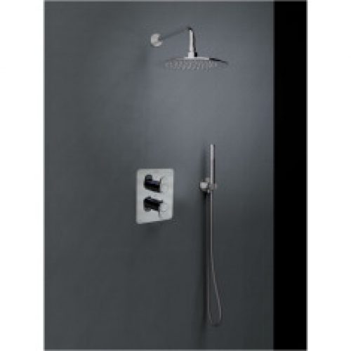 Ensemble de douche thermostatique encastré 2 voies ALEXIA – douche de tête – douchette – Ramon So…