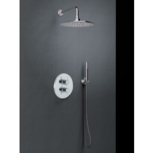 Ensemble de douche thermostatique encastré 2 voies RS-Q – douche de tête – douchette – Ramon Sole…