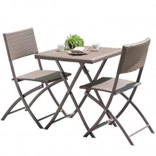 Ensemble de jardin DCB GARDEN 1 guéridon + 2 chaises – CHOCOLAT