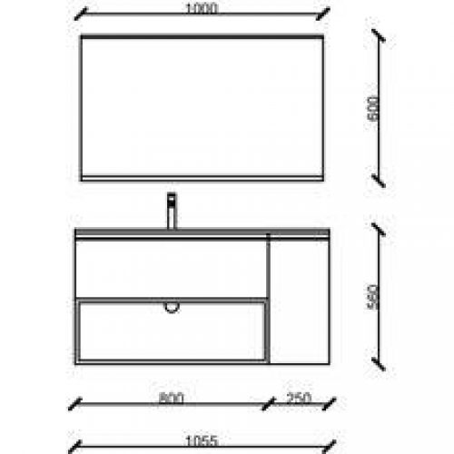 Ensemble de meubles 80 + 25 cm SPIRIT SALGAR