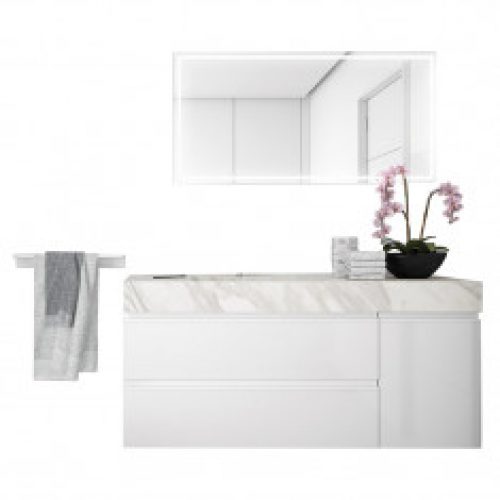 Ensemble de salle de bain avec vasque intégrée – COMPAKT 1400 – Salgar