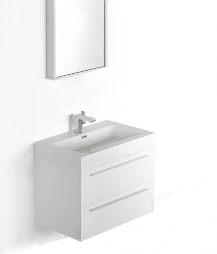 Ensemble de salle de bain T730, blanc, vasque et meuble sous vasque