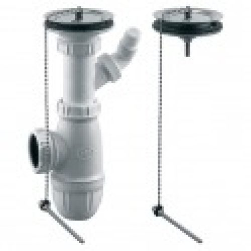 Ensemble en plastique blanc pour éviers grès orifice ø 60 mm – Valentin