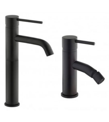 Ensemble haut pour lavabo et bidet noir mat Piralla Iseo…