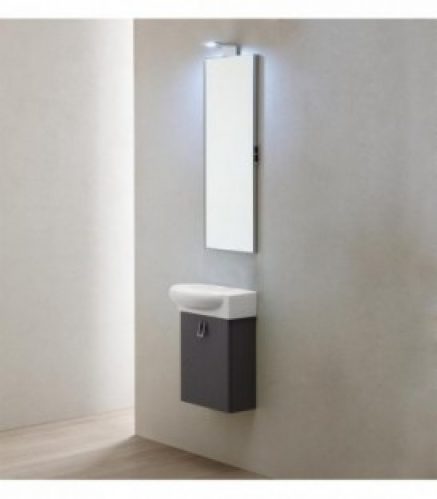 Ensemble meuble EDMA serie MBV avec lavabo rond+ structure anthracite