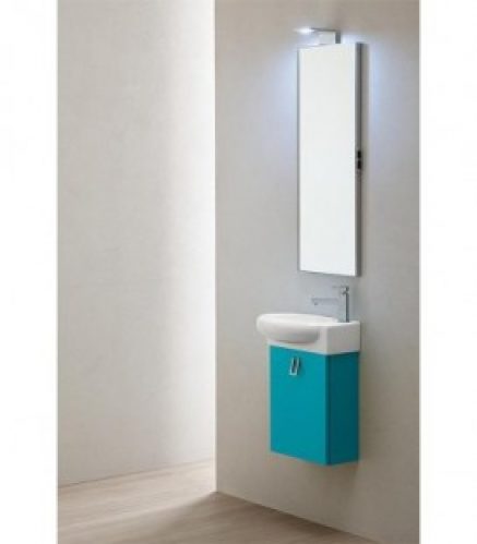 Ensemble meuble EDMA serie MBV lavabo rond et meuble couleur marine