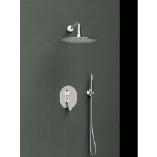 Ensemble mitigeur de douche encastré 2 voies TITANIUM – design rond – Ramon Soler K1815021