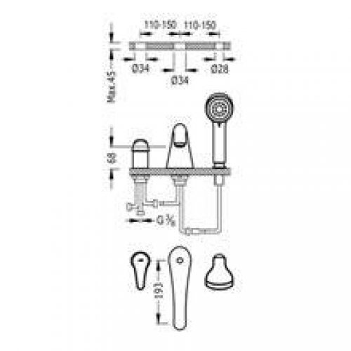 Ensemble pour baignoire ECO-TRES