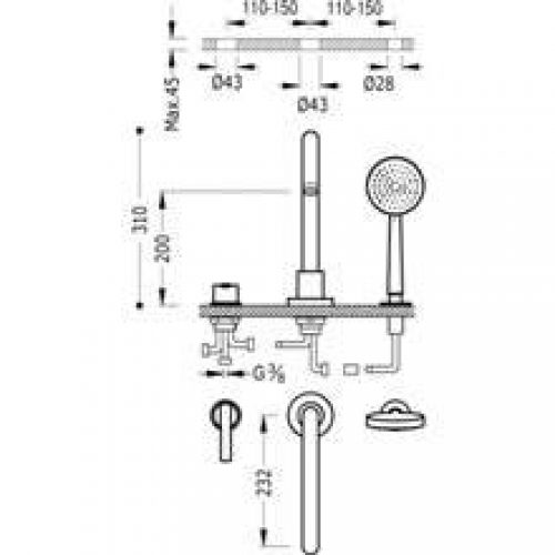 Ensemble pour baignoire Lex-Tres