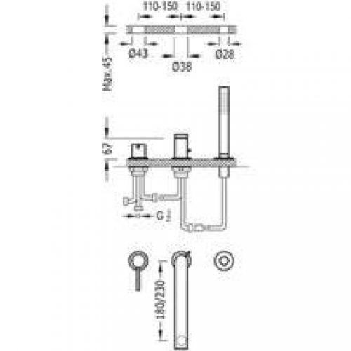 Ensemble pour baignoire Max-Tres