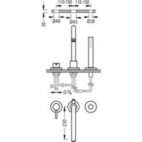 Ensemble pour baignoire TRES STUDY