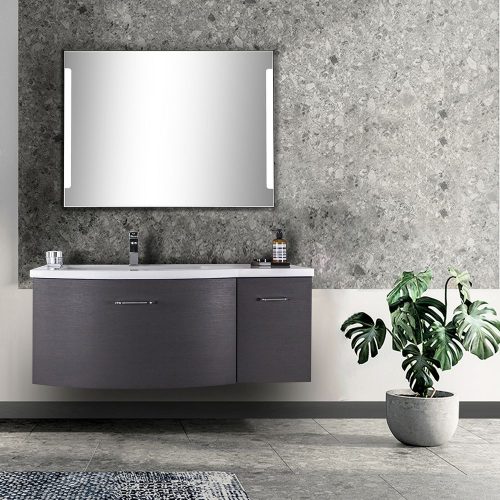 Ensemble pour la salle de bain au design légèrement arrondi DANA 850 – anthracite
