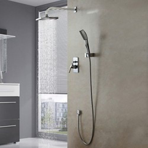 Ensemble Robinet de douche Chromé à Fixation murale