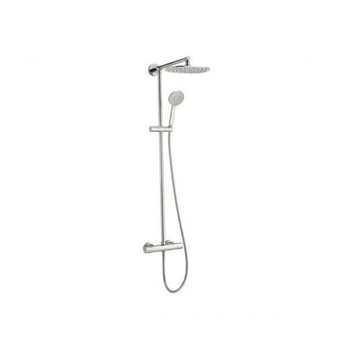 Ensemble robinet thermostatique douche mural CISAL ROADSTER CASCADE, tête de douche ovale