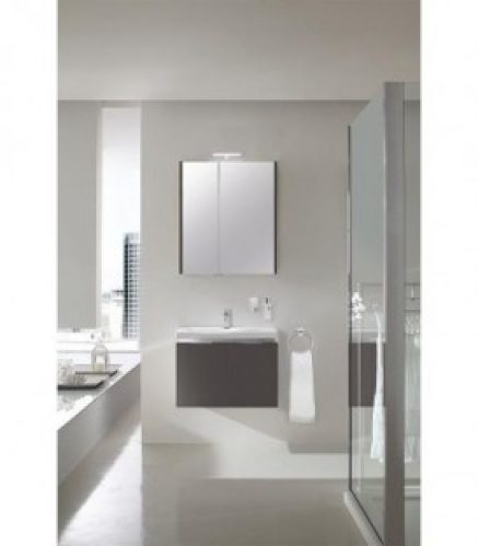 Ensemble salle de bain EOLA anthracite brillant largeur 700 mm