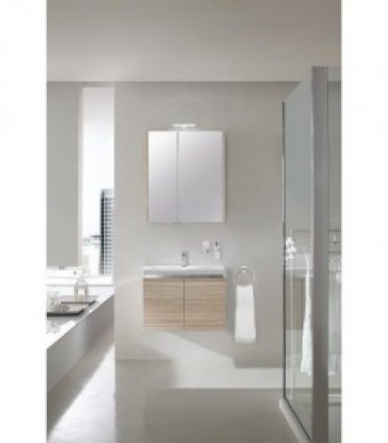 Ensemble salle de bain EOLA meleze marron clair largeur 700 mm