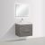 Ensemble salle de bain M600 –  Gris effet béton – Miroir en option