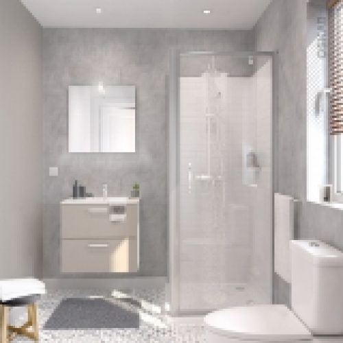 Ensemble Salle De Bains Meuble Milo Sable Plan Vasque Ceramique Miroir Eclairage Robinet Chrome L615 X P46 X H565 Cm