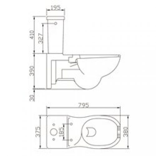 Ensemble WC suspendu ouverture Mediclinics