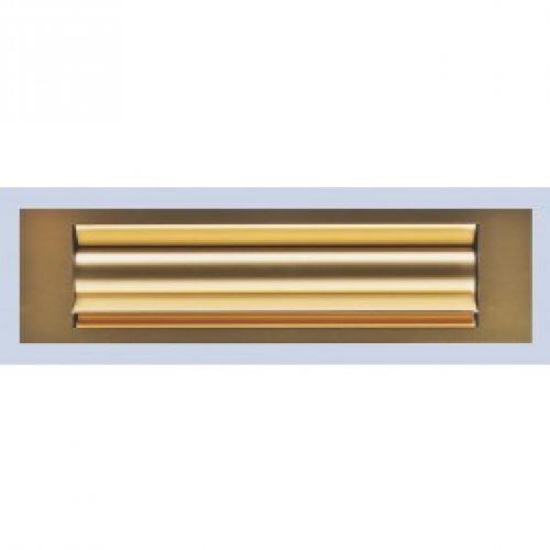 Entrée de courrier isolante pour porte bois/alu/PVC, alu anodisé or