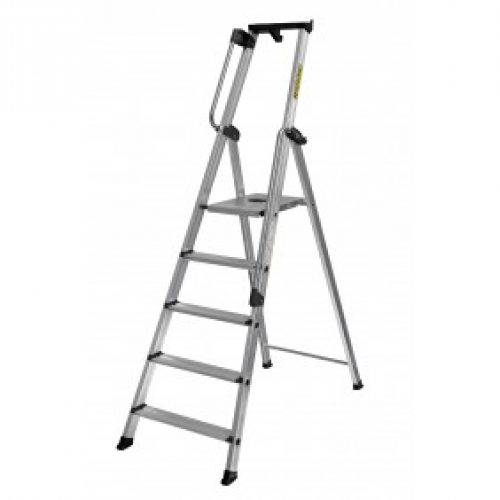 Escabeau professionnel en aluminium avec rampe d&rsquo;accès – PRO XL