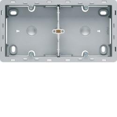 ess. Boîte 2 p. Titane HAGER WE682T